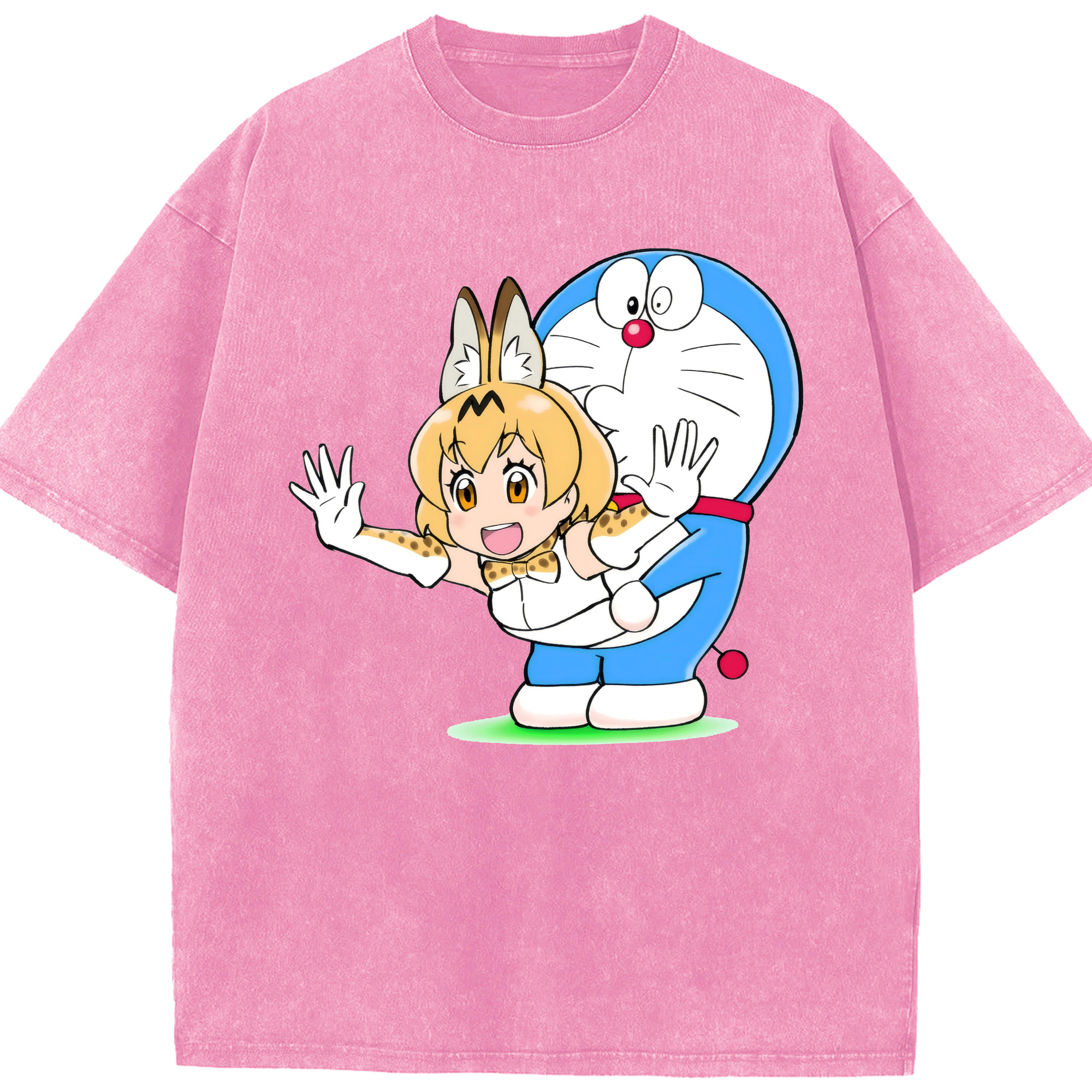 （画像用） ドラえもん Doraemon 綿100% ヴィンテージ風 半袖Tシャツ（フロントプリント）